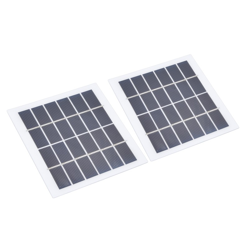 2 Pcs Portable Solar Panel 2W 6V Mini Solar Cells