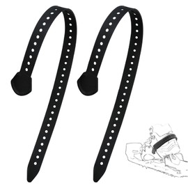 Snowshoe Bindings Replacement for MSR Classic Snowshoe Strap Kit, Snowshoe Straps for MSR Denali Evo Ascent Snowshoes, 2 Pcs Snow Shoe Heel Straps, Black (18 Inch)