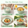 42oz Upgraded Silicone Foldable Microwave Steamer (Light Green)