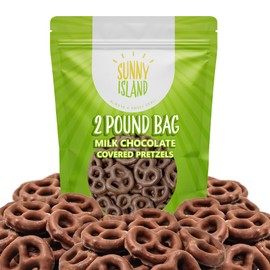 Milk Chocolate Covered Mini Pretzels | 2-Pound Bag | Salted Pretzels in Sweet Chocolate
