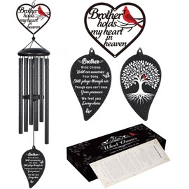 Memorial Gifts for Loss of Brother, 30" Sympathy Wind Chimes for Outside, Bereavement Condolences Remembrance Gift for Loss of Brother, Funeral Grieving in Memory of Windchimes