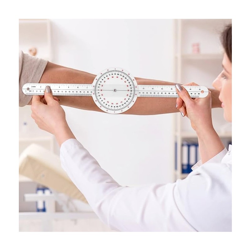 12 inch goniometer,360 Degree goniometer physical therapy,Transparent Orthopedic angle measuring