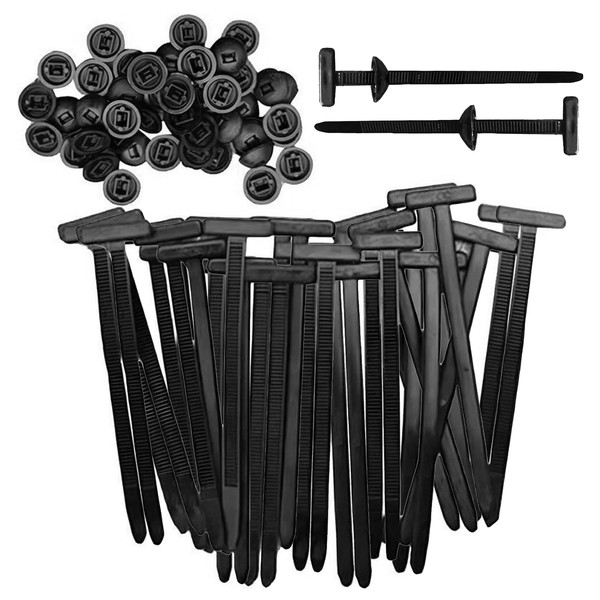 DAJING Nylon Universal Cable Tie Buckle, 100pcs Heavy-Duty Self-Locking UV-Resistant