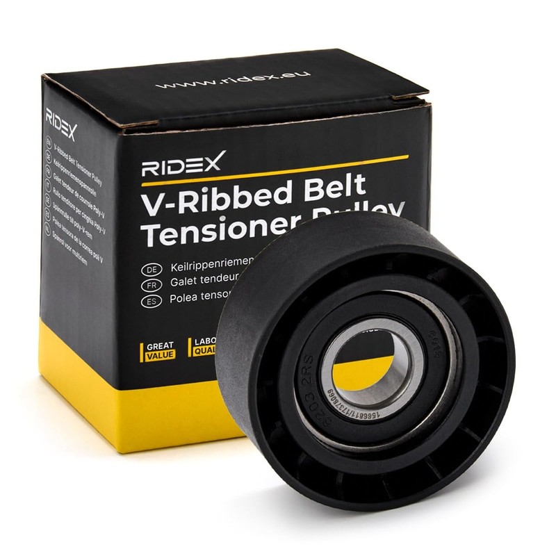 RIDEX 310T0565 Tensioner Pulley V-Ribbed Belt Tensioner Pulley 60 mm