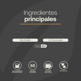 Myo Y D-chiro Inositol De 240 Cáps. Inositol Platinum B Life.