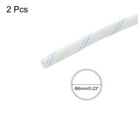 sourcing map Fiberglass Heat Shield Sleeve 1m x 6mm Insulation Protect Sleeving Pipe for Cable Wire Wrap, Pack of 2