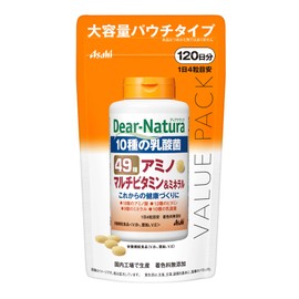 Dear-Natura 49 Amino Multivitamin & Mineral, 480 Tablets (120 Day Supply), Asahi Supplement, Made in Japan Factory, Pouch, Essential Amino Acids, Lactic Acid Bacteria, Zinc