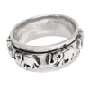 Treasure Bay 8mm Solid 925 Sterling Silver Ring, Elephant Design