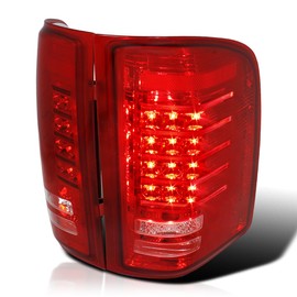 Spec-D Tuning LED Red Tail Lights Compatible with 2007-2013 Chevy Silverado 1500, 2007-2014 Chevy Silverado 2500HD/3500HD, Left + Right Pair Assembly