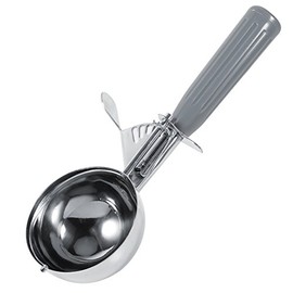 Cuchara Para Helado Pastel y Frutas Cocina de Acero Inoxidable Cuchara de Melón Mangos Suaves de Silicona Vajilla Para Helado(7.2CM)