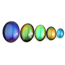 Cabochons Color Change by Temperature Oval Shape Beads Temperature Sensing Color Changing Beads for Jewelry Making DIY Size 18X25mm 10PCS