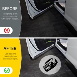 Obaiwanmg 2 Pack LED Car Door Welcome Lights Projector Logo Lights Ghost Shadow Lamp For Dodge RAM 2009-2019 2020-2023 2024 2025 Dodge Ram 1500 2500 3500 Accessories