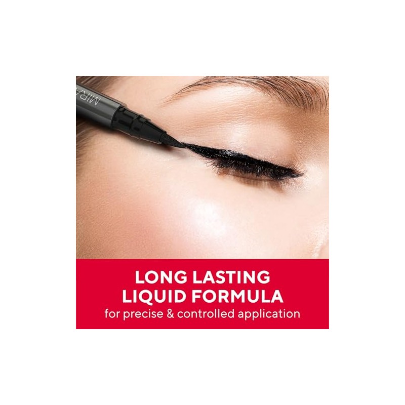 Mirabella Black Magic Marker Waterproof Liquid Eyeliner, Long-Lasting Smudge-Proof Matte