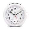 Acctim Grace Non-Ticking Sweep Analogue Bedroom Alarm Clock White