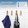 miyonsin Gold Foldable Wall Hooks, Metal Foldable Hooks Wall Wount