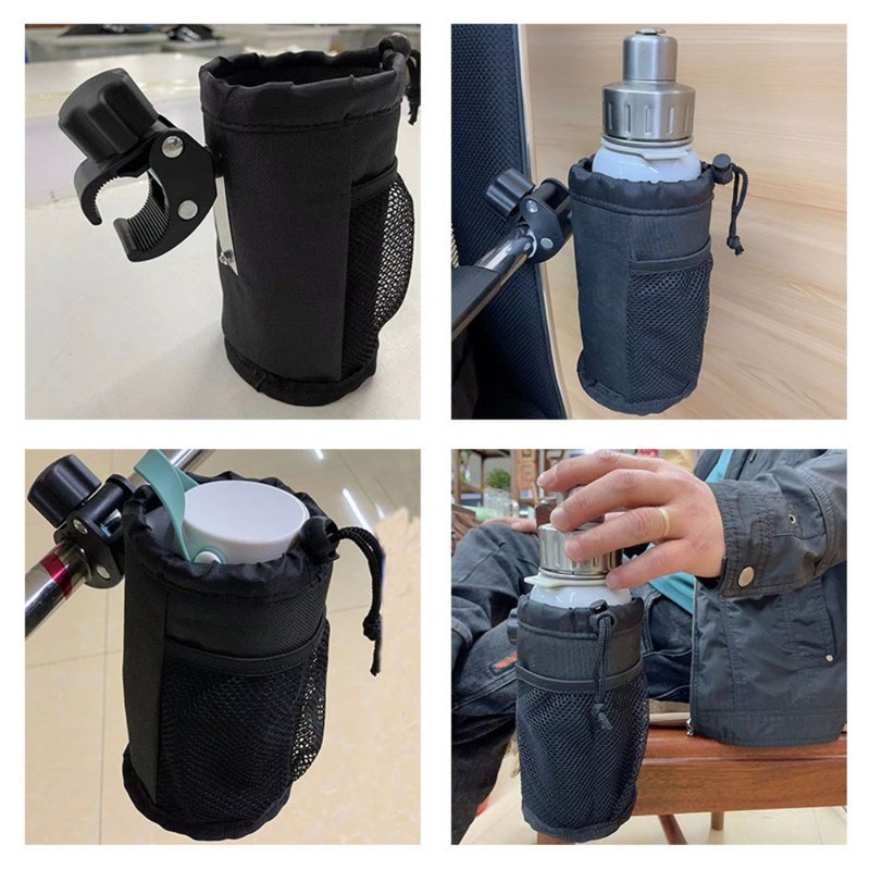 Motorcycle Cup Holder with Clamp Oxford Fabric Drink Cup Can