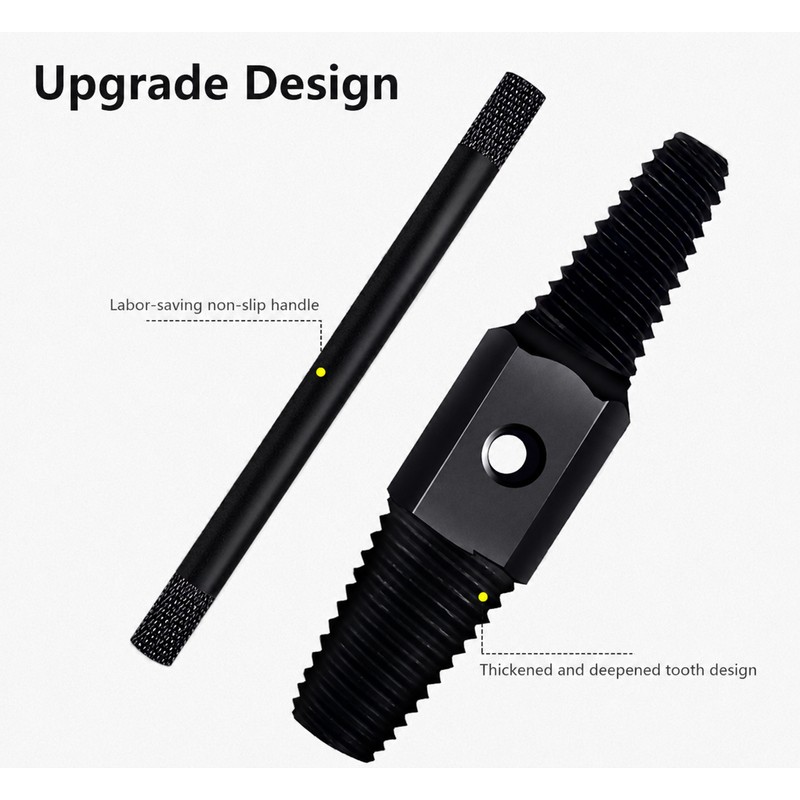 Double Head Screw Extractor Tool Set for Broken Faucet Valves,