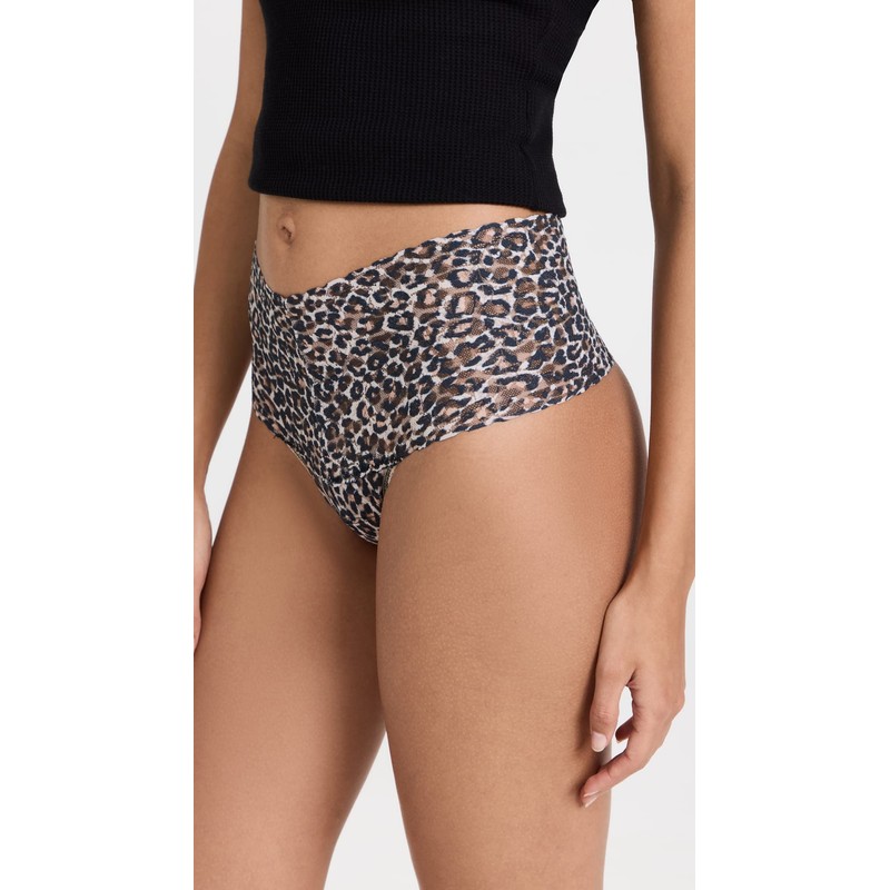 hanky panky, Signature Lace Retro Thong, Leopard, One Size (0-12)