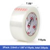 BOMEI PACK Heavy Duty PackingTape with Dispenser - 3 Rolls,