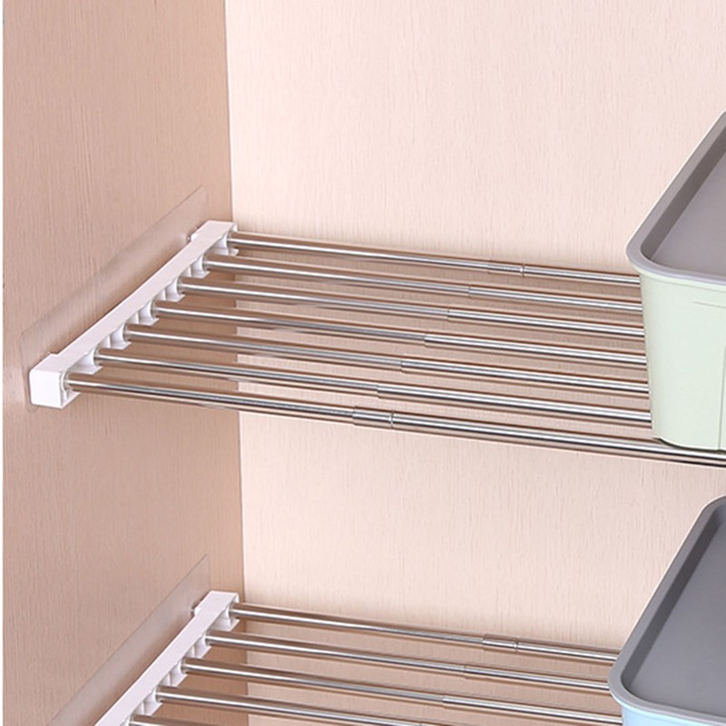 Expandable Closet Storage Rack 25‑40cm Adjustable 24cm Wide Stainless Steel