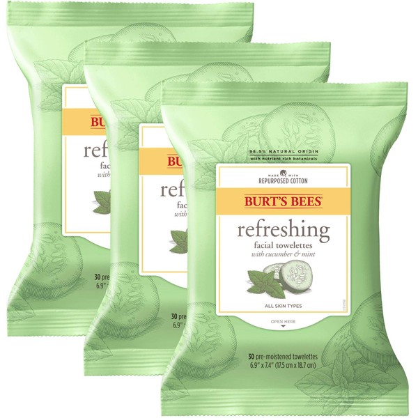 Burt's Bees Sensitive Facial Cleansing Towelettes with Cucumber and Sage