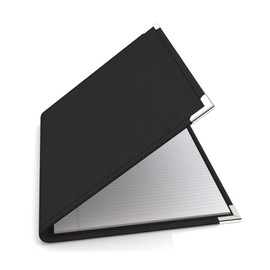 Executive Notebook Portfolio, VIP Faux-Leather Padfolio for Women and Men, includes 8.5-by-11-Inch Writing Pad, Black