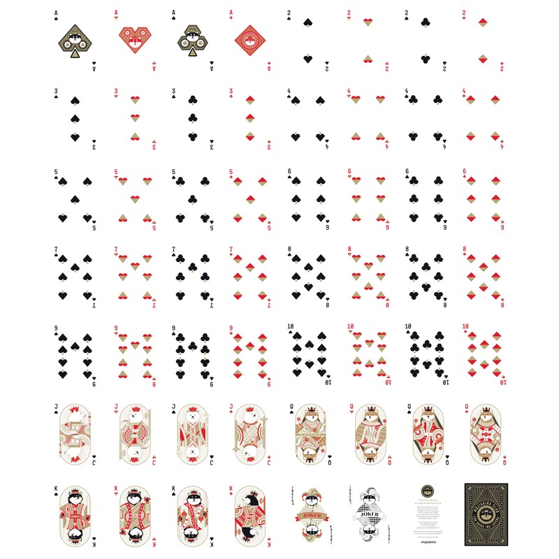 MOJIAKIRA Shiba Inu Playing Cards - RED Edition with Lovely