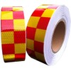 Hi Viz Intensity Red/Yellow Chequer Reflective Tape 50mm x 5m