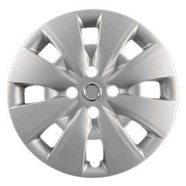 Hubcaps.com - Premium Quality 15" Silver Hubcaps / Wheel Covers fits Toyota Yaris, Heavy Duty Construction (Set of 4)