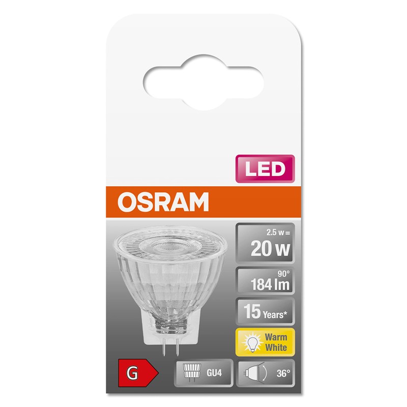 OSRAM MR11 LED Reflector Lamp with GU4 Socket, Warm White
