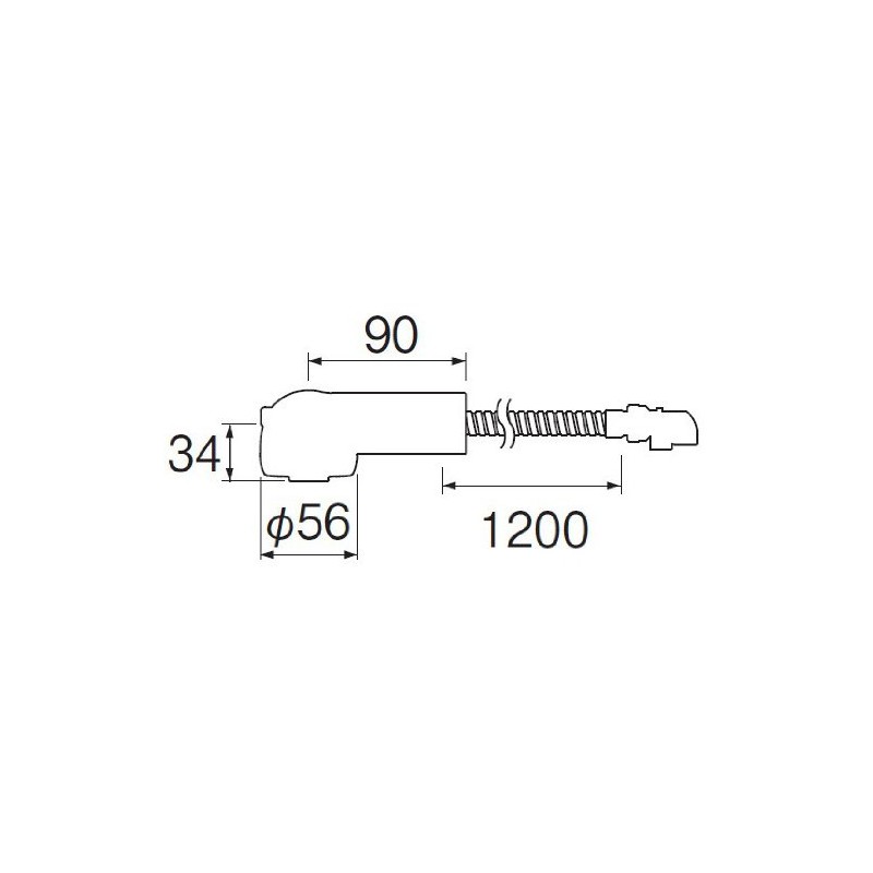 SANEI MK3761-560N-S5-I Faucet Repair Part, Lacene Hose Assembly, White