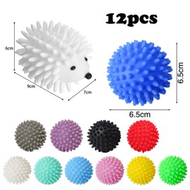 Pack of 12 Dryer Balls for Tumble Dryers Washing Balls - Dryer Balls for Down Jackets, Laundry Balls for Washing Machine and Dryer, Washing Machine Balls