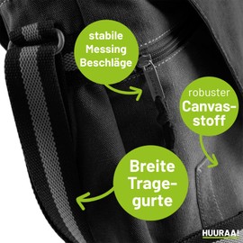 Huuraa Crossbody Bag Vollzeit Prinzessin Krone Geschenk 14 Liter Black Canvas Vollzeit Prinzessin Accessoire