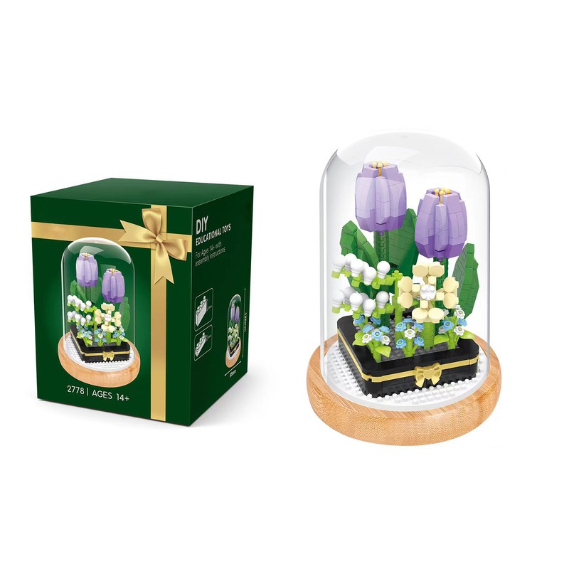 Plant Building Blocks Miniature DIY Building Blocks Bouquet Potted Plants