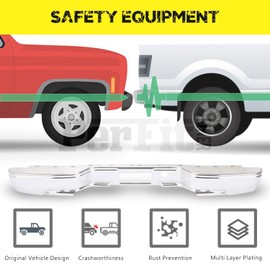 Perfit Liner New Replacement Parts Rear Chrome Step Bumper Face Bar Steel Shell for 1999-2007 CHEVY SIlverado/GMC Sierra 1500-3500 HD GM1102411 12473000