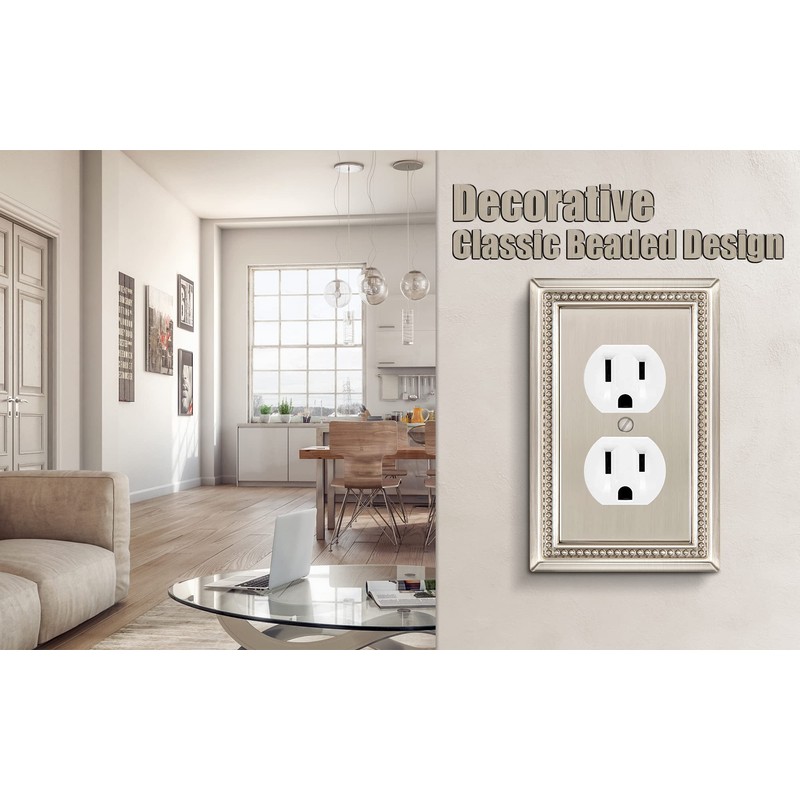 Henne Bery Sunken Pearls Decorative Wall Plate Switch Plate Outlet