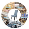 Jaotto Chair Covers, Set of 6, Stretch, XL Chair Covers,