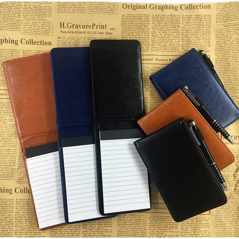 Mini Pocket Notepad Holder Included with 50 Lined Sheets,Refillable,with Notebook