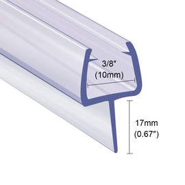 Cozylkx Shower Room Glass Door Bottom Gap Seal Strip for 3/8 Inch Glass, 27.5" Long Sweep Stop Shower Leaking