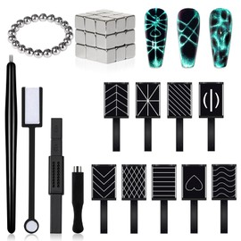 SIUSIO 41Pcs Nail Magnet Tool Set Cat Eye Gel Nail Polish Magnet Wand Magnetic Nail Polish Cat Eye Magnet for Nails Cat Eye Magnets Sticks Nail Design Tools Nail Art Accessories