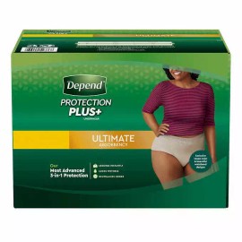 Depend Protection Plus Ultimate Underwear for Women Medium 88 Count