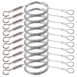 10 Pack Adjustable Picture Hanging Kit 6.6FT Heavy Duty Stainless Steel Wire Frame Mirror Hanging Wire for Pictures Frames Mirrors Billboards Baskets Flowerpots - Supports Up to 66lbs
