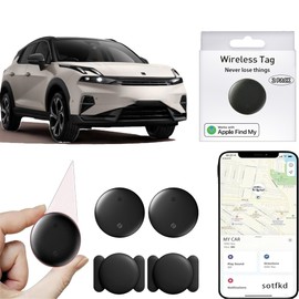 2 Pack GPS Tracker for Vehicles,Tracker Device for Vehicles,Tracking Devices for Cars Hidden,Car GPS Tracker (Only iOS) | No Monthly Fee | Magnetic Shell | Waterproof | Works Apple Find My