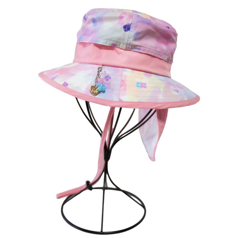 Happybeans Girls' Bear Print Mesh Cap, Kids, Elementary School Students,