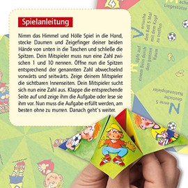 Heaven and Hell 8x Folding Games with the Football Fritz Flanke Design by Lutz Mauder//10200/Games For Children's Birthday Parties Gifts and Party Soccer Party Set for Boys