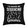 Dna Test Genetic Testing Crispr Microbiology Throw Pillow