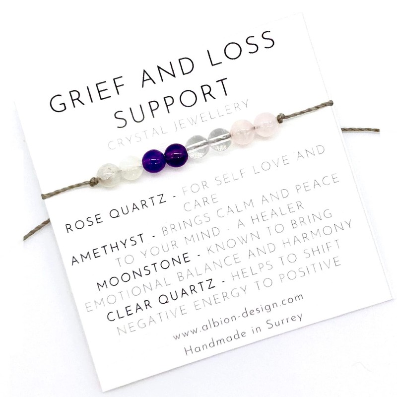 Grief and Loss Crystal Adjustable Bracelet