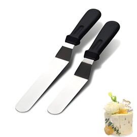 Espatulas Reposteria, Juego De 2 Espatulas De Acero Inoxidable Para Pastel, Reposteria Para Pastel, Ideal Para Decoración De Tartas, Adecuado Para La Decoración De Pasteles, 32 Y 42 Cm