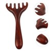 KOMBIUDA Wooden Foot Massager Comb Long Handle 6-Prong Acupoint Relief