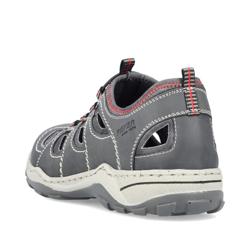 Rieker 08065 Men's Low-Top Trainers, grey 20
